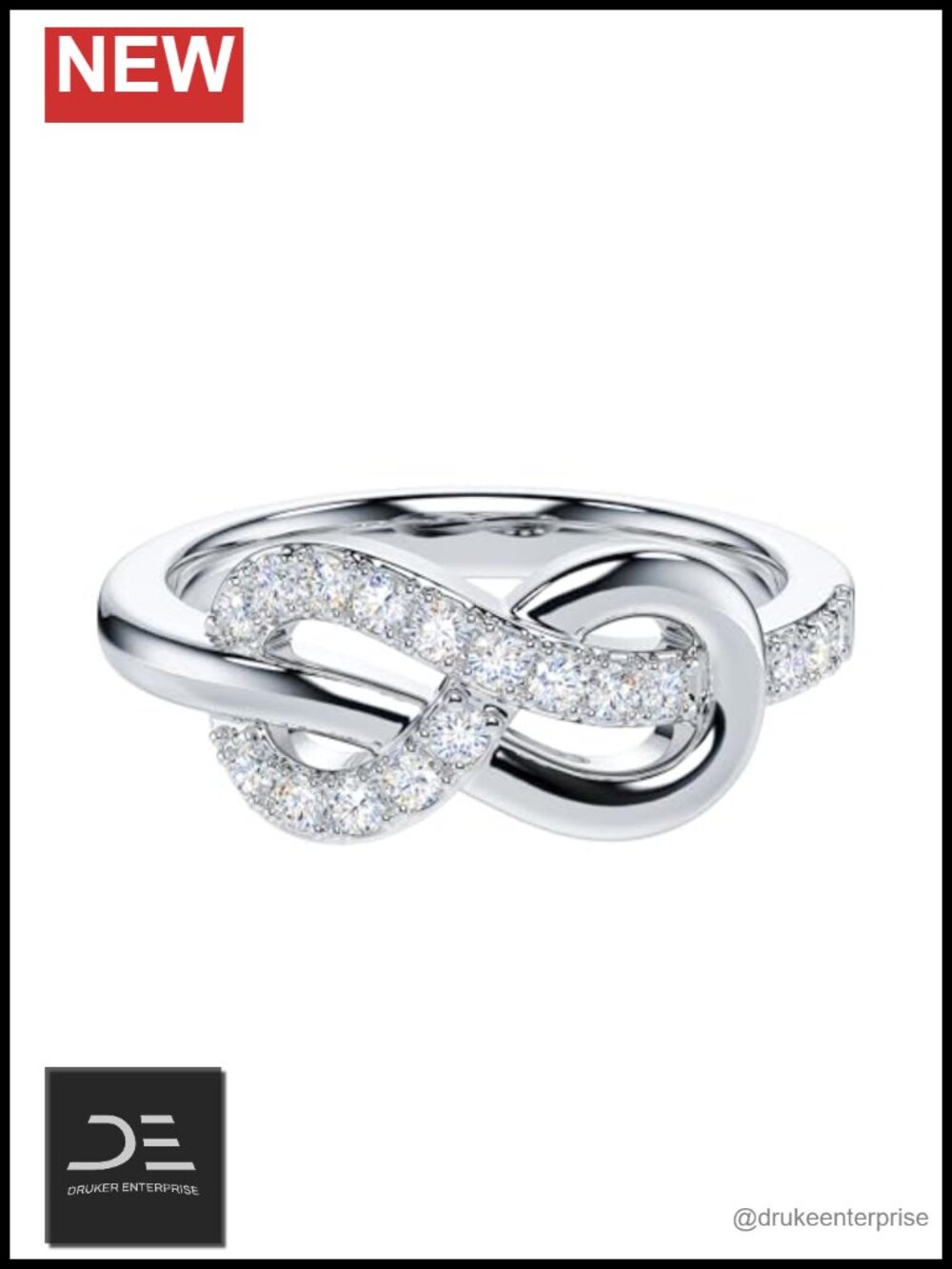 Genuine Moissanite or Simulated Diamond Sterling Silver Promise Ring Engagement